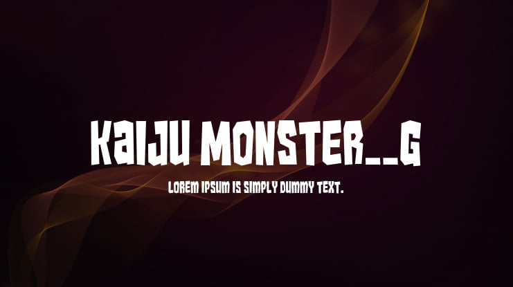 Kaiju Monster__G Font