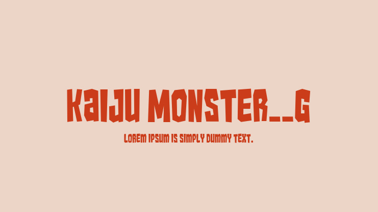 Kaiju Monster__G Font