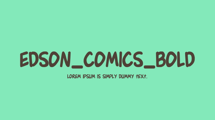 Edson_Comics_Bold Font