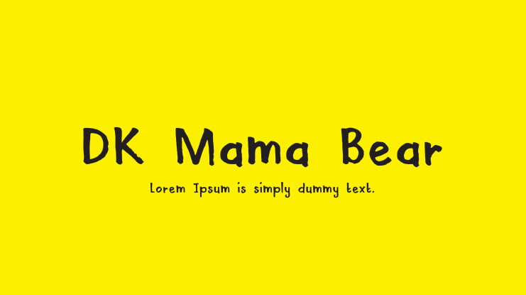 DK Mama Bear Font