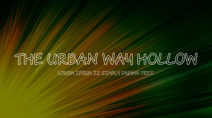 The Urban Way Hollow Font Family