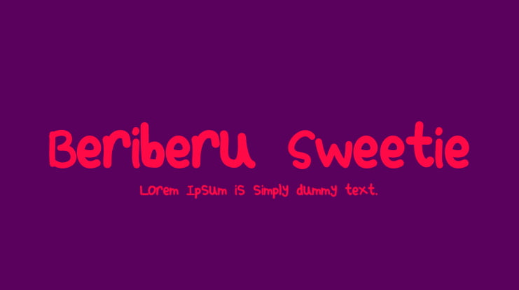 Beriberu Sweetie Font