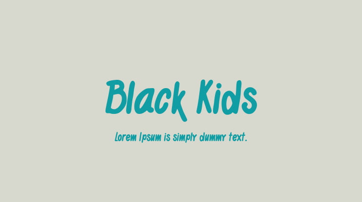 Black Kids Font