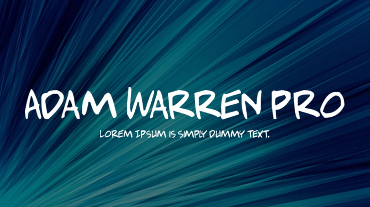 Adam Warren pro Font Family