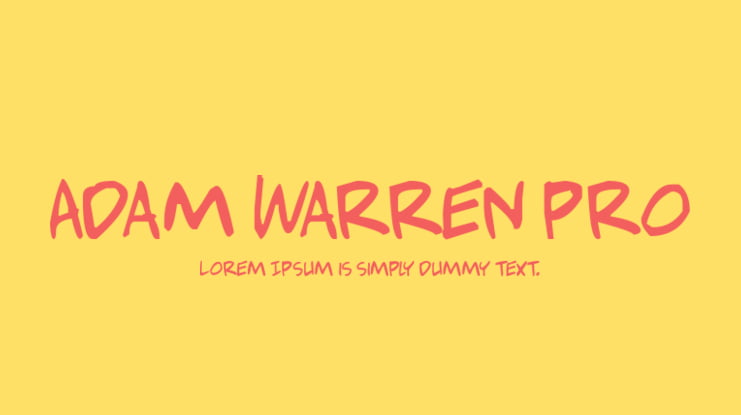 Adam Warren pro Font Family