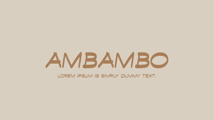 Ambambo Font Family