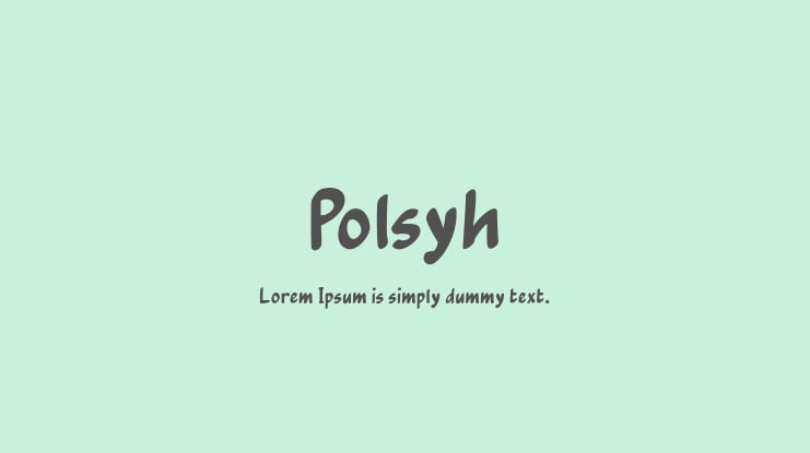 Polsyh Font