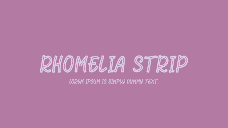 Rhomelia Strip Font