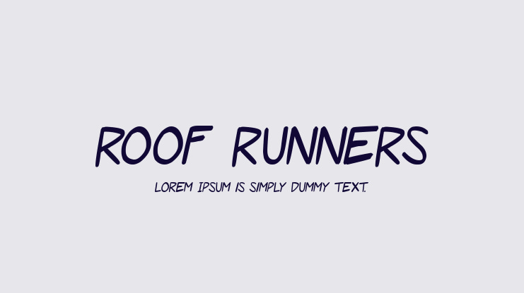 Roof runners Font Family