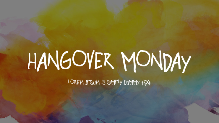 hangover monday Font Family