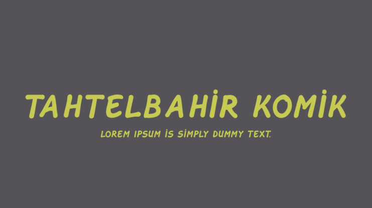 Tahtelbahir komik Font