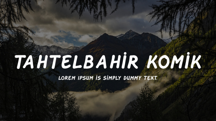 Tahtelbahir komik Font