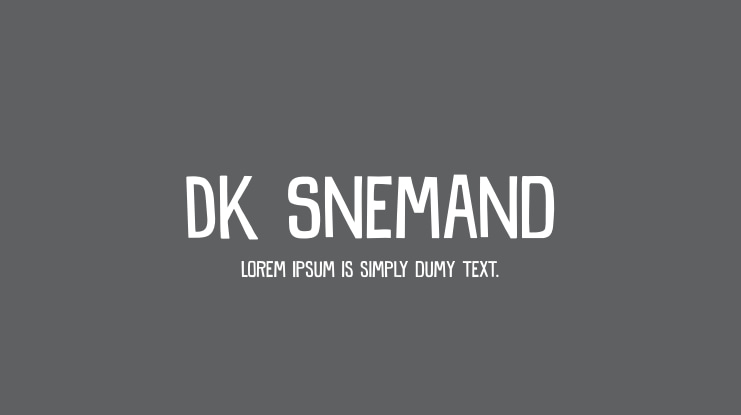 DK Snemand Font