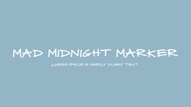 Mad Midnight Marker Font