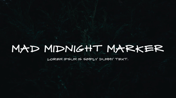 Mad Midnight Marker Font