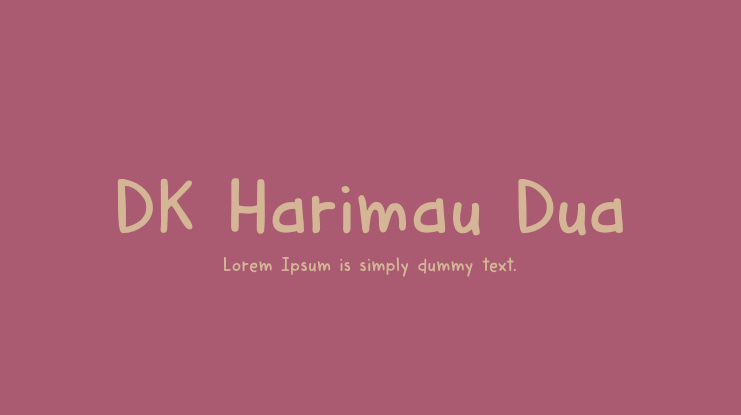 DK Harimau Dua Font