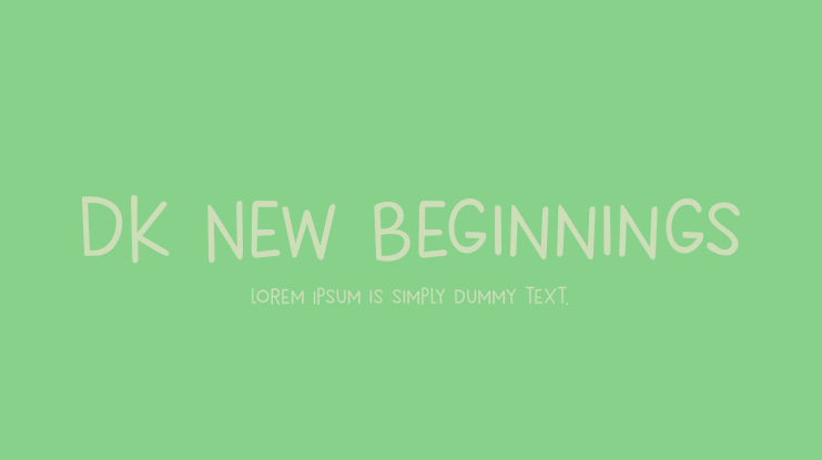 DK New Beginnings Font