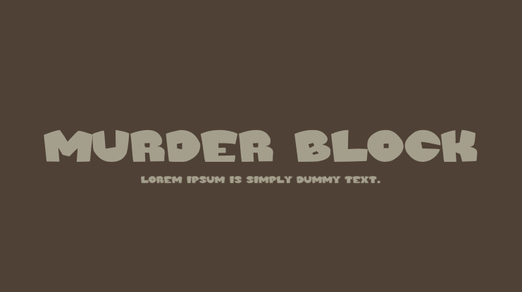 Murder Block Font