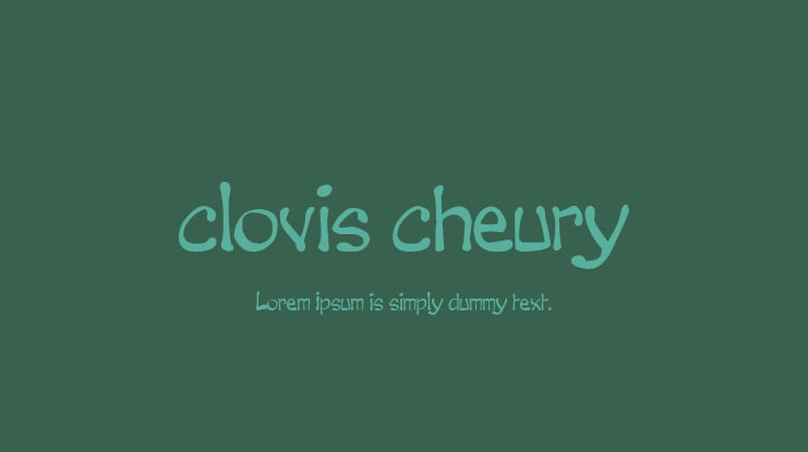 clovis cheury Font