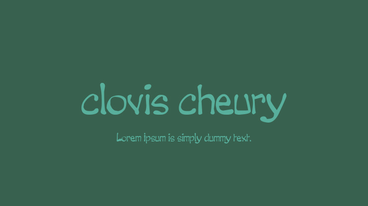 clovis cheury Font