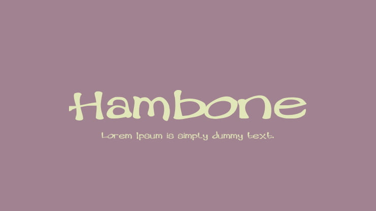 Hambone Font