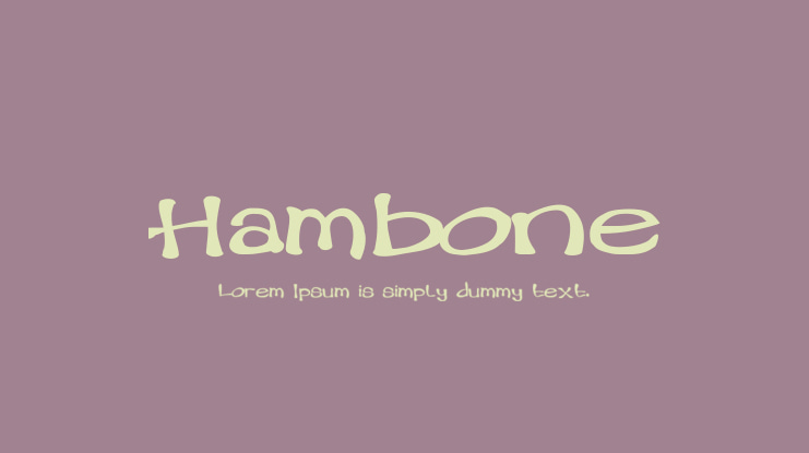 Hambone Font