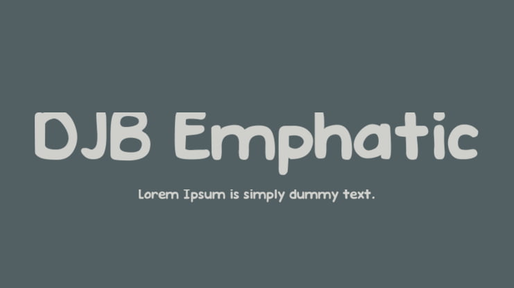 DJB Emphatic Font