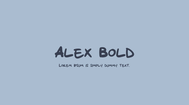Alex_Bold Font