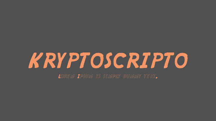 KRYPTOSCRIPTO Font