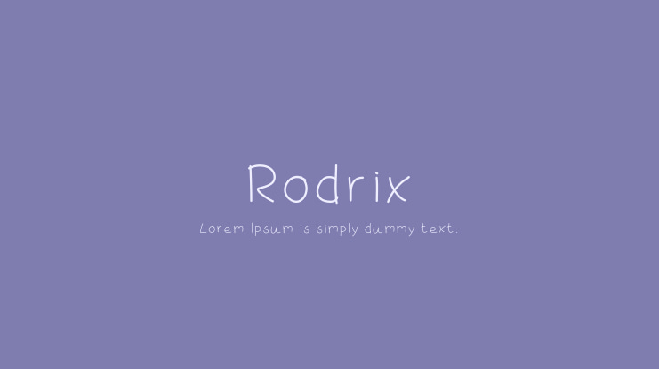 Rodrix Font