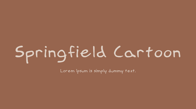Springfield Cartoon Font