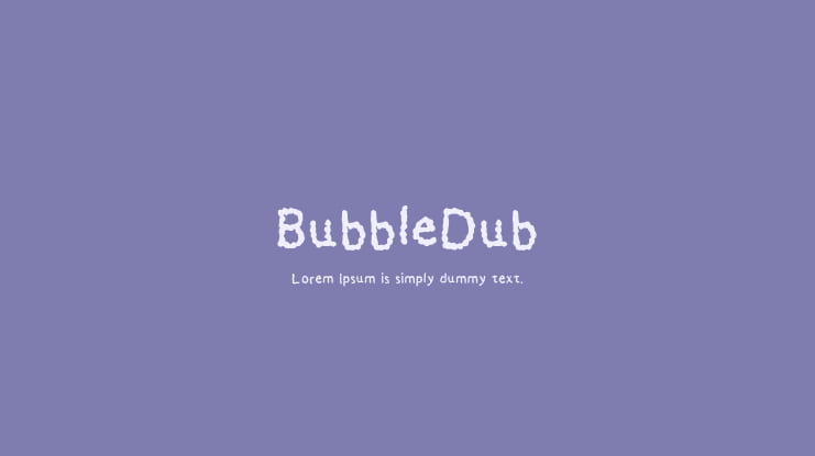 BubbleDub Font
