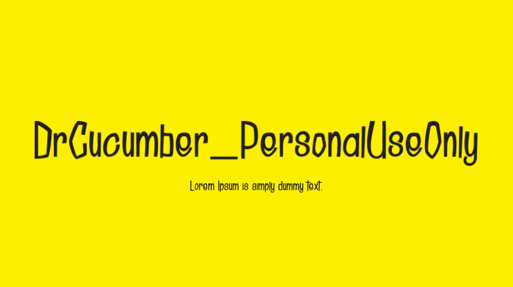 DrCucumber_PersonalUseOnly Font