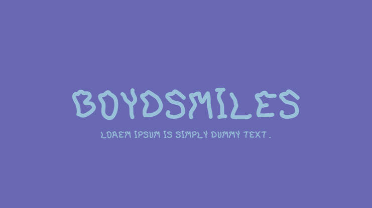 BoydSmiles Font