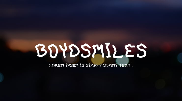 BoydSmiles Font