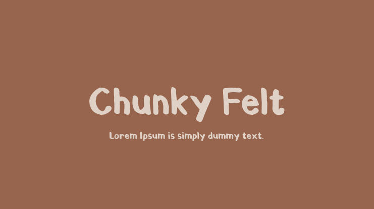 Chunky Felt Font