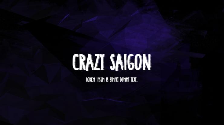 Crazy Saigon Font