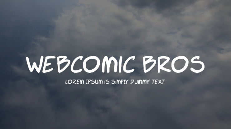 Webcomic Bros Font Family