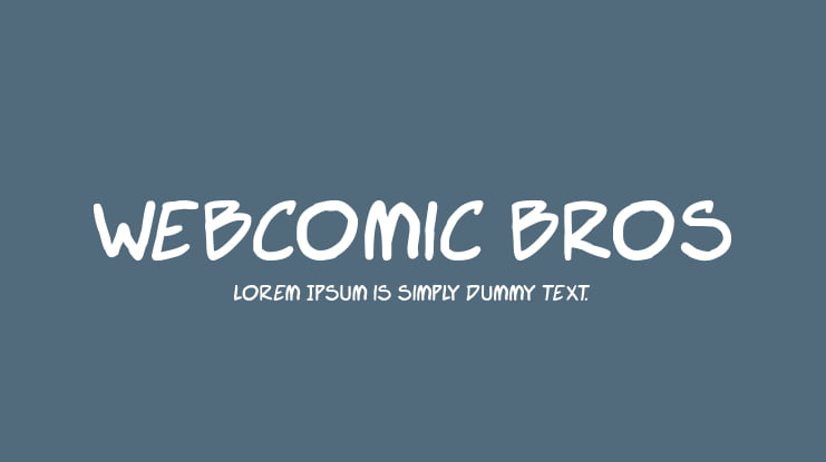 Webcomic Bros Font Family