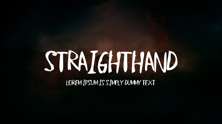 StraightHand Font
