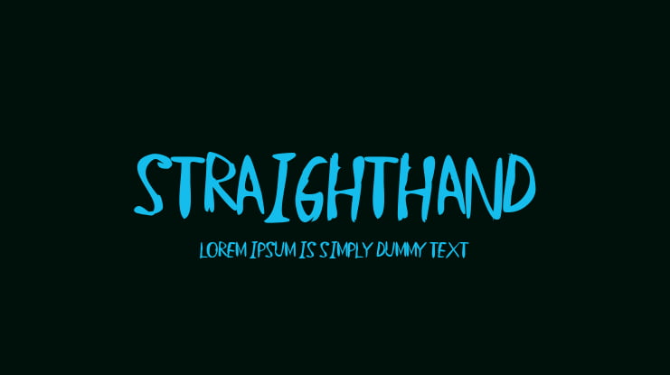 StraightHand Font