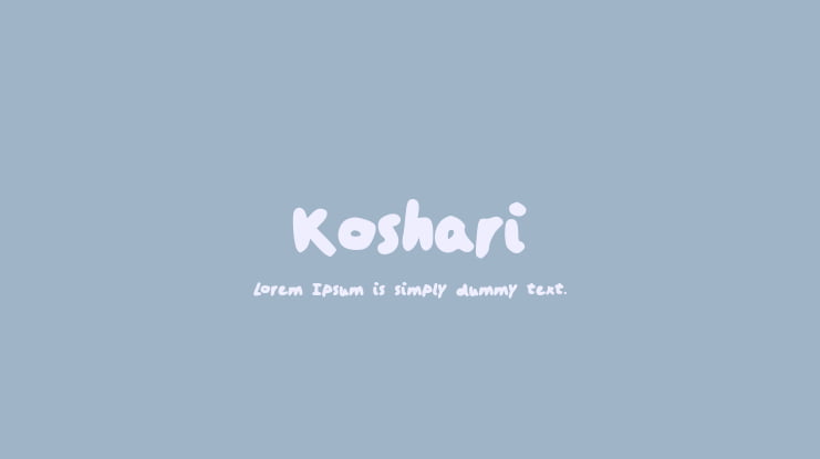 Koshari Font