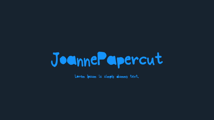 JoannePapercut Font