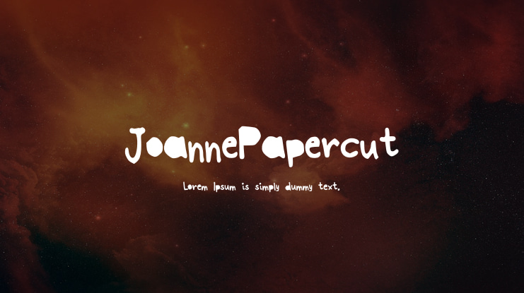 JoannePapercut Font