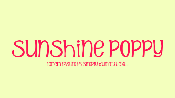 Sunshine Poppy Font