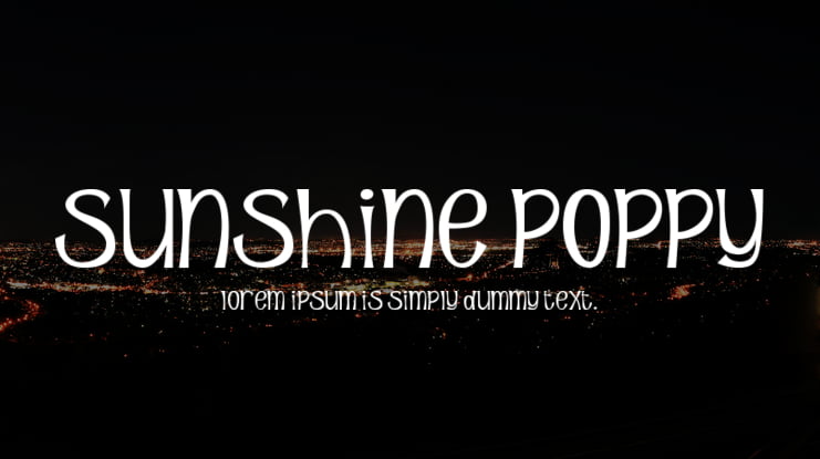 Sunshine Poppy Font