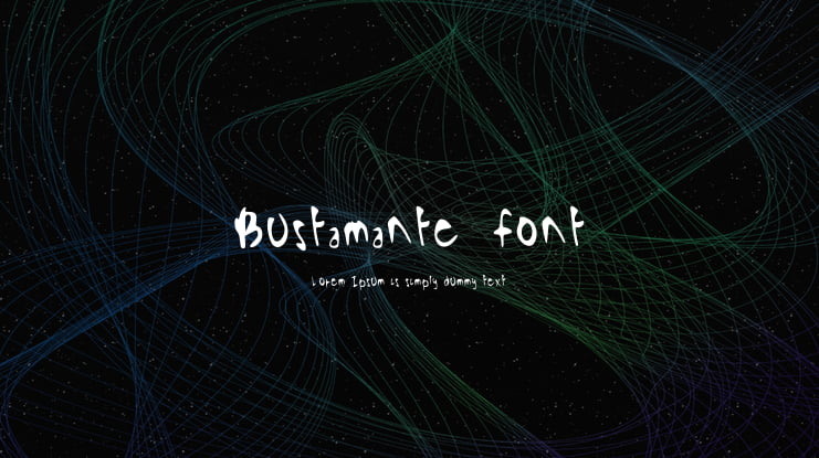 Bustamante_font Font
