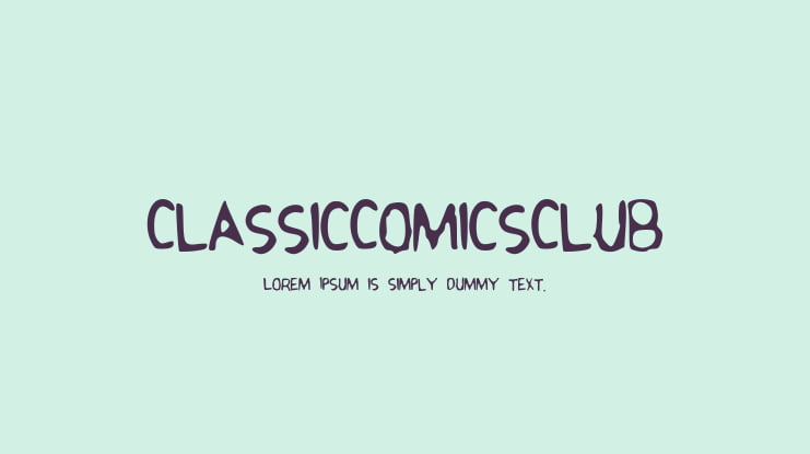 ClassicComicsClub Font