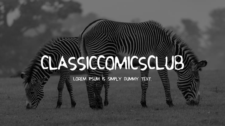 ClassicComicsClub Font