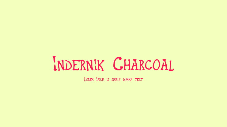Indernik_Charcoal Font